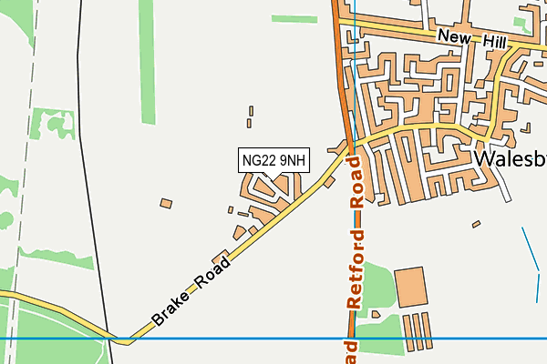 NG22 9NH map - OS VectorMap District (Ordnance Survey)