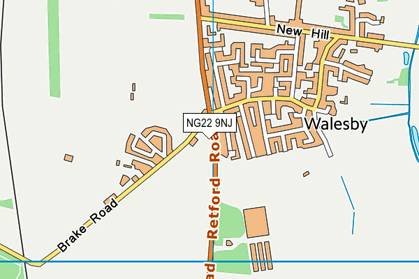 NG22 9NJ map - OS VectorMap District (Ordnance Survey)