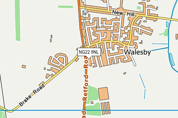 NG22 9NL map - OS VectorMap District (Ordnance Survey)
