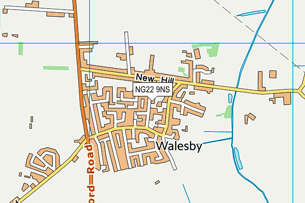 NG22 9NS map - OS VectorMap District (Ordnance Survey)