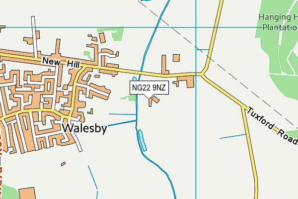 NG22 9NZ map - OS VectorMap District (Ordnance Survey)