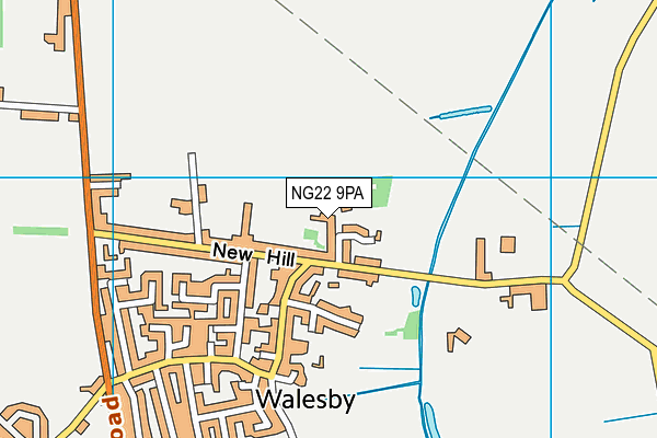 NG22 9PA map - OS VectorMap District (Ordnance Survey)