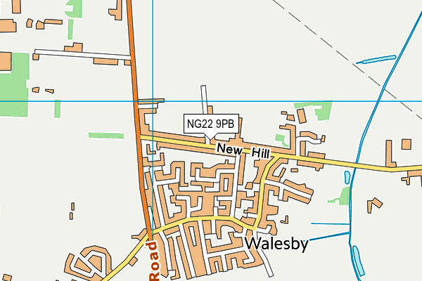 Walesby C Of E Primary School map (NG22 9PB) - OS VectorMap District (Ordnance Survey)