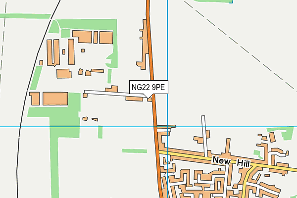 NG22 9PE map - OS VectorMap District (Ordnance Survey)