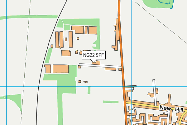 NG22 9PF map - OS VectorMap District (Ordnance Survey)