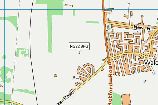 NG22 9PG map - OS VectorMap District (Ordnance Survey)