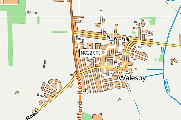 NG22 9PJ map - OS VectorMap District (Ordnance Survey)
