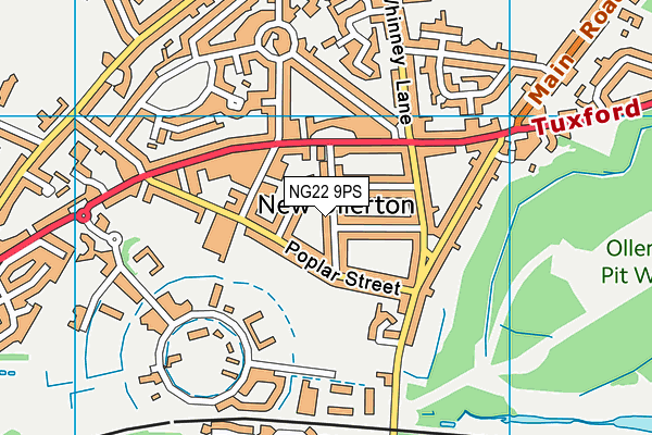 NG22 9PS map - OS VectorMap District (Ordnance Survey)