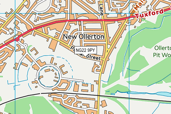 NG22 9PY map - OS VectorMap District (Ordnance Survey)