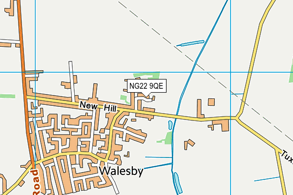 NG22 9QE map - OS VectorMap District (Ordnance Survey)