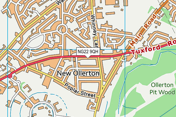 NG22 9QH map - OS VectorMap District (Ordnance Survey)