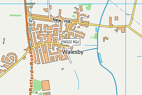 NG22 9QJ map - OS VectorMap District (Ordnance Survey)