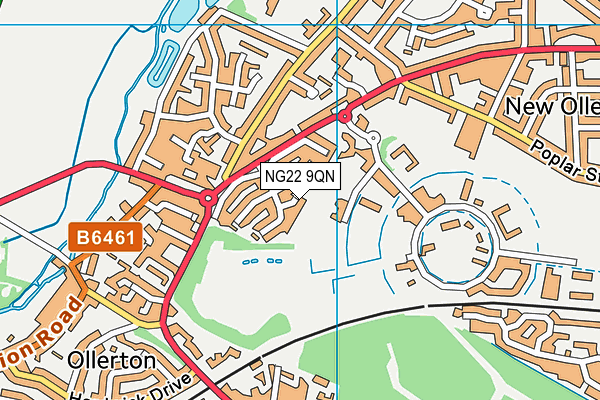 NG22 9QN map - OS VectorMap District (Ordnance Survey)