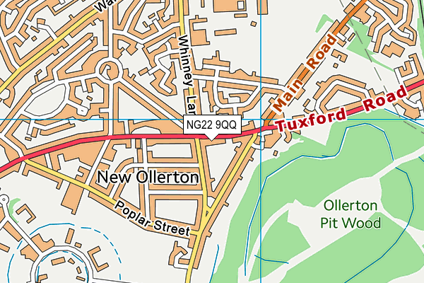 NG22 9QQ map - OS VectorMap District (Ordnance Survey)