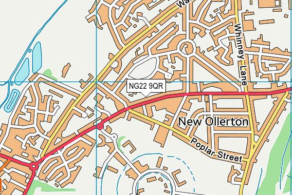 NG22 9QR map - OS VectorMap District (Ordnance Survey)