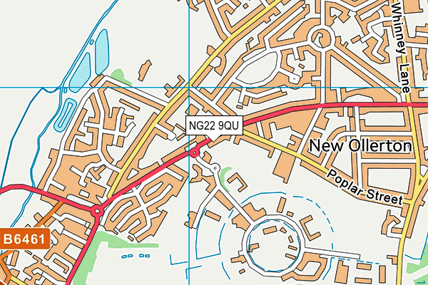 NG22 9QU map - OS VectorMap District (Ordnance Survey)