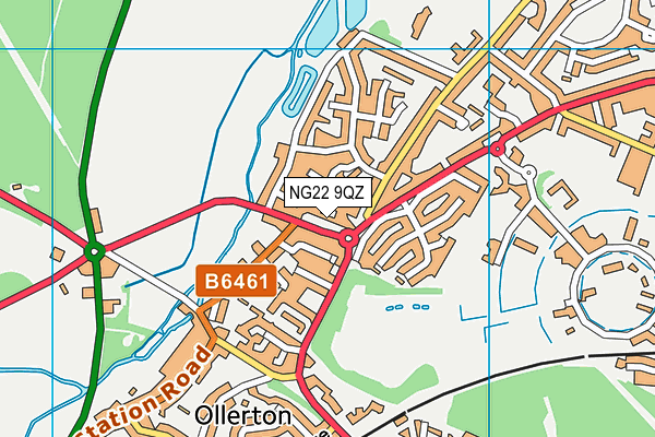 NG22 9QZ map - OS VectorMap District (Ordnance Survey)