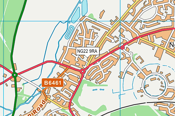 NG22 9RA map - OS VectorMap District (Ordnance Survey)