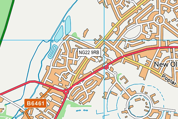 NG22 9RB map - OS VectorMap District (Ordnance Survey)