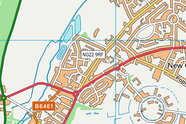 NG22 9RF map - OS VectorMap District (Ordnance Survey)