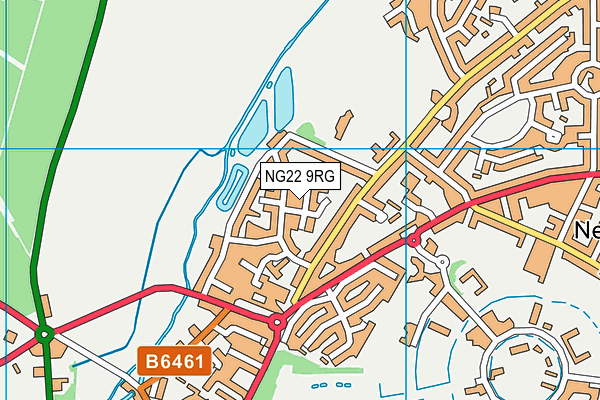 NG22 9RG map - OS VectorMap District (Ordnance Survey)