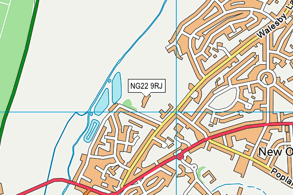 NG22 9RJ map - OS VectorMap District (Ordnance Survey)
