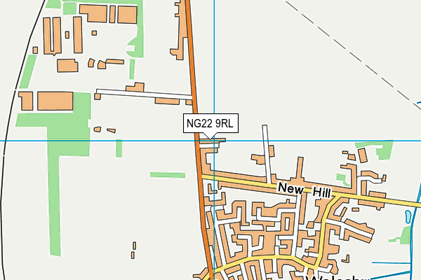 NG22 9RL map - OS VectorMap District (Ordnance Survey)