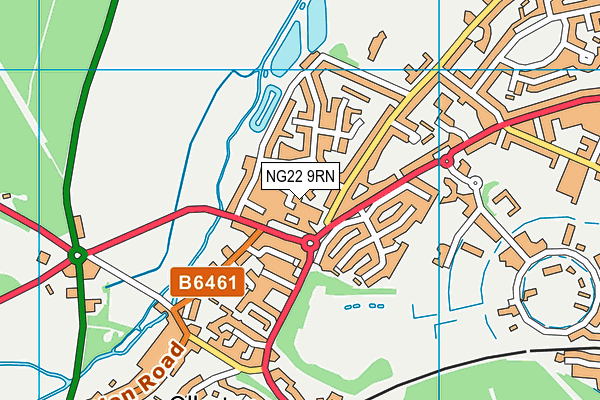 NG22 9RN map - OS VectorMap District (Ordnance Survey)