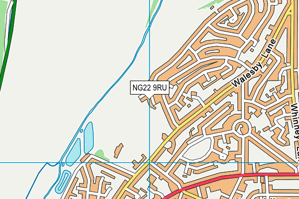 NG22 9RU map - OS VectorMap District (Ordnance Survey)
