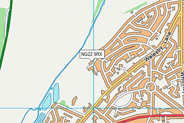 NG22 9RX map - OS VectorMap District (Ordnance Survey)