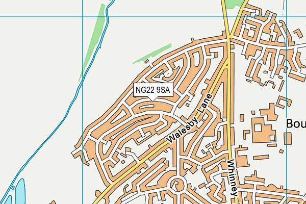 NG22 9SA map - OS VectorMap District (Ordnance Survey)