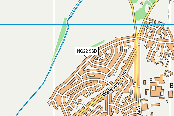 NG22 9SD map - OS VectorMap District (Ordnance Survey)