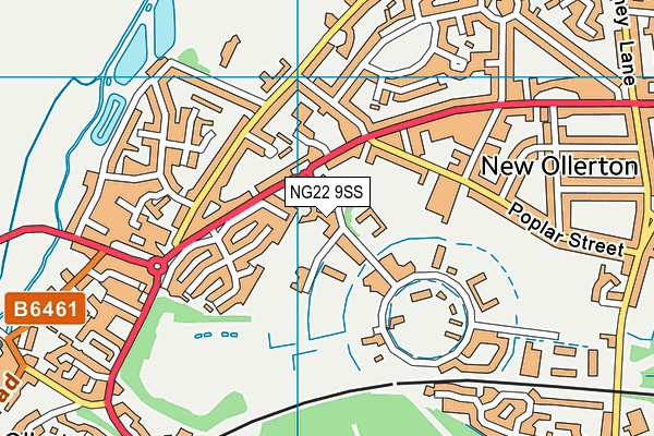 NG22 9SS map - OS VectorMap District (Ordnance Survey)