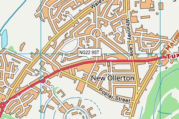 NG22 9ST map - OS VectorMap District (Ordnance Survey)