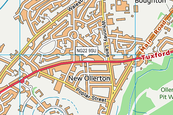 NG22 9SU map - OS VectorMap District (Ordnance Survey)