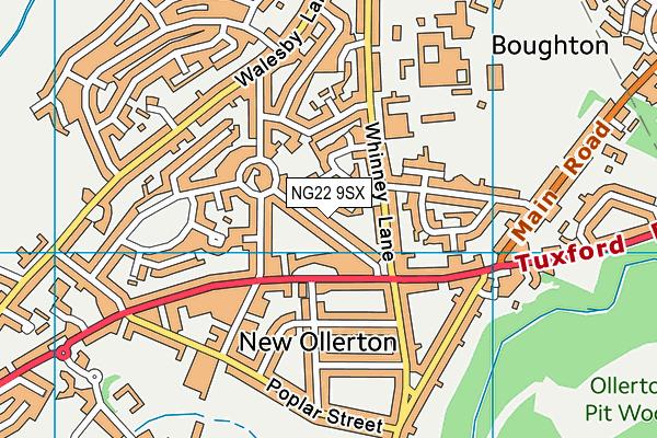 NG22 9SX map - OS VectorMap District (Ordnance Survey)