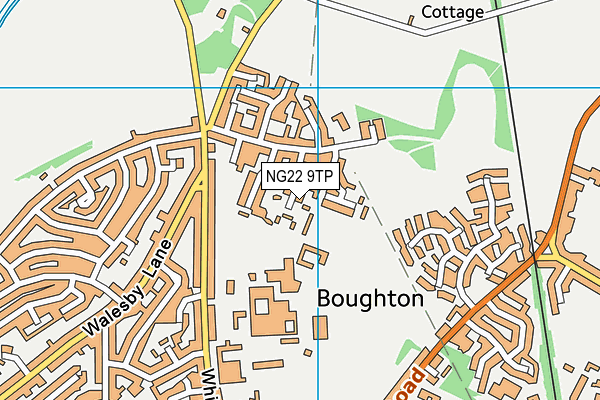 NG22 9TP map - OS VectorMap District (Ordnance Survey)