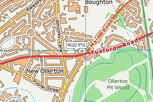 NG22 9TQ map - OS VectorMap District (Ordnance Survey)