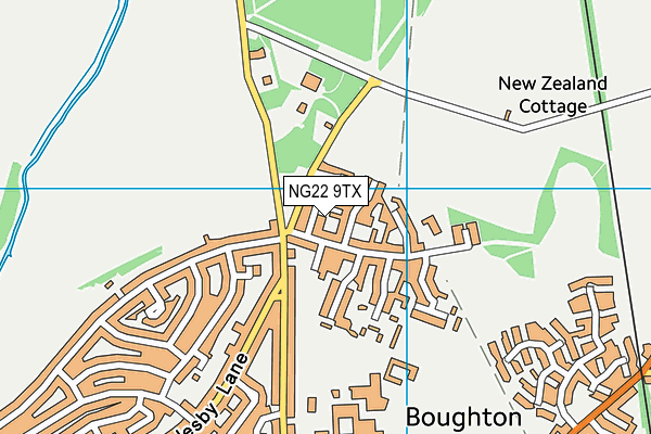 NG22 9TX map - OS VectorMap District (Ordnance Survey)