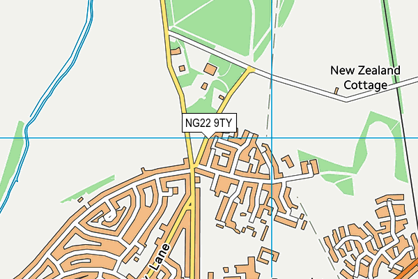 NG22 9TY map - OS VectorMap District (Ordnance Survey)