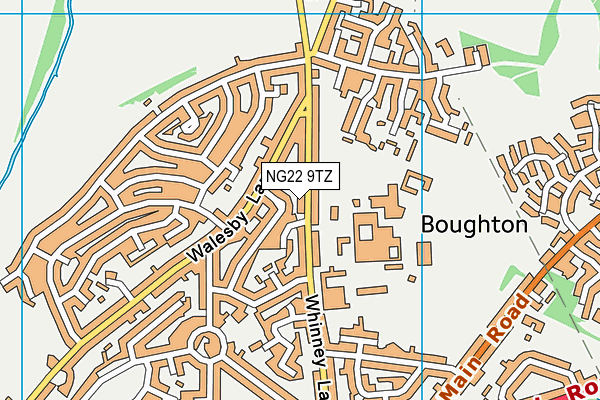 NG22 9TZ map - OS VectorMap District (Ordnance Survey)