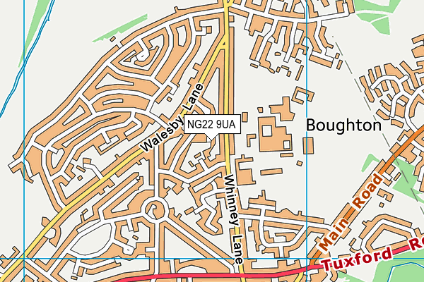 NG22 9UA map - OS VectorMap District (Ordnance Survey)