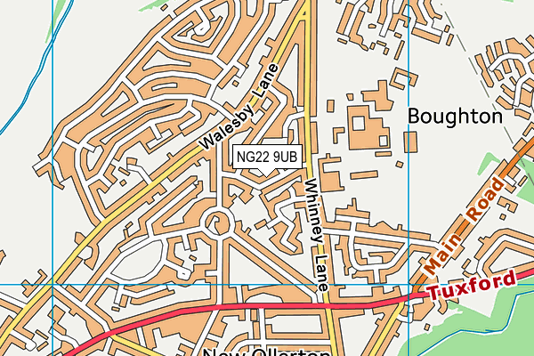 NG22 9UB map - OS VectorMap District (Ordnance Survey)