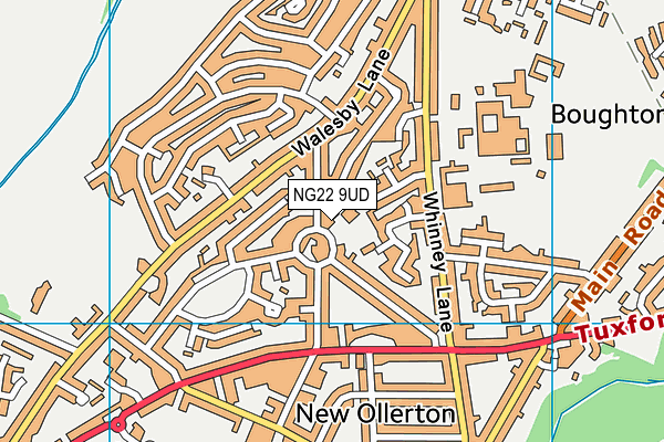 NG22 9UD map - OS VectorMap District (Ordnance Survey)