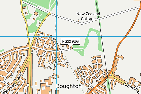 NG22 9UG map - OS VectorMap District (Ordnance Survey)