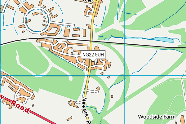 NG22 9UH map - OS VectorMap District (Ordnance Survey)