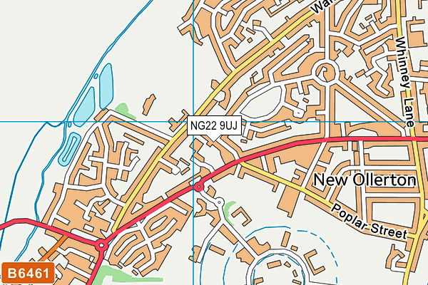 NG22 9UJ map - OS VectorMap District (Ordnance Survey)