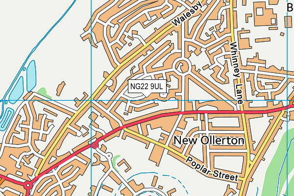 NG22 9UL map - OS VectorMap District (Ordnance Survey)