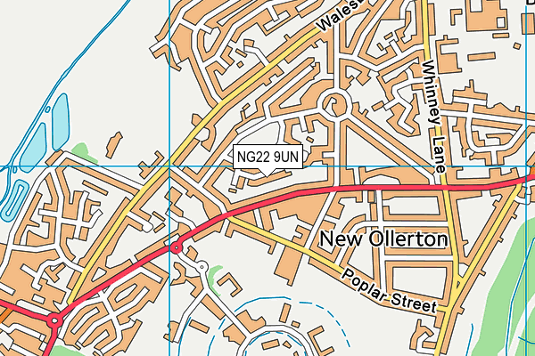 NG22 9UN map - OS VectorMap District (Ordnance Survey)