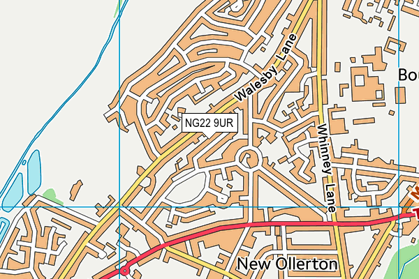 NG22 9UR map - OS VectorMap District (Ordnance Survey)